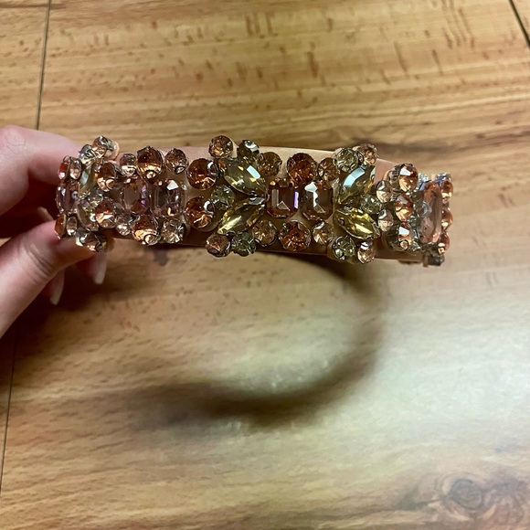 Peach Rhinestone Embellished Headband - Picture 4 of 6